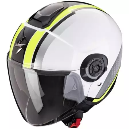Casque Scorpion Exo-City II Vel Blanc Jaune Fluo - Casque Jet SCORPION