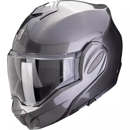 Casque Scorpion Exo-Tech Evo Pro Solid Gris Métal - Casque Modulable SCORPION