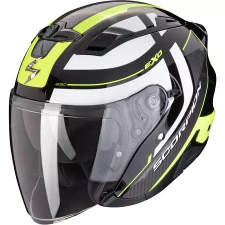 Casque Scorpion Exo-230 Pul Noir Jaune Fluo