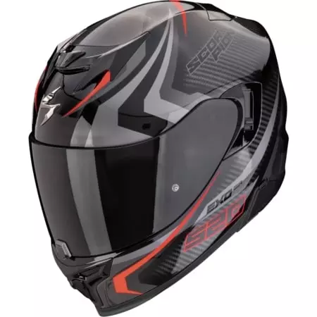 Casque Scorpion Exo-520 Evo Air Terra Noir Argent Rouge