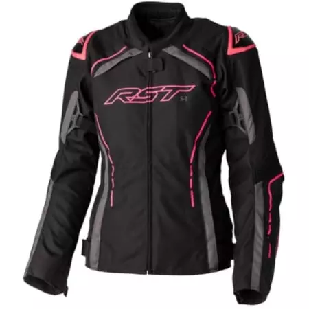 Blouson Femme RST S-1 Noir Rose Fluo