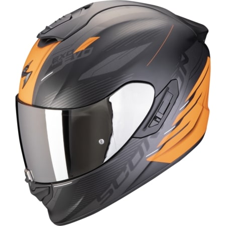 Casque Scorpion Exo-1400 Evo II Air Luma Noir Orange