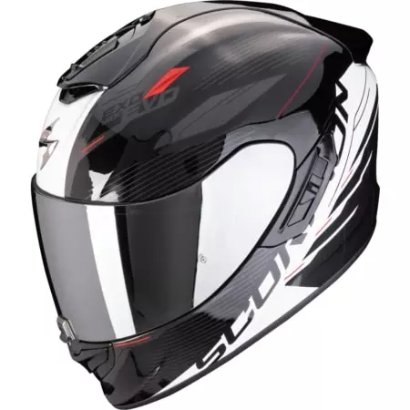 Casque Scorpion Exo-1400 Evo II Air Luma Noir Blanc