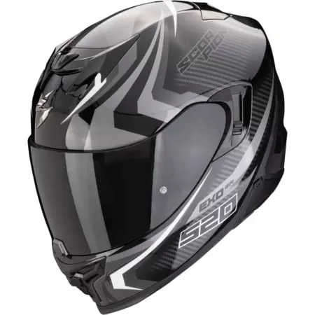 Casque Scorpion Exo-520 Evo Air Terra Noir Argent Blanc