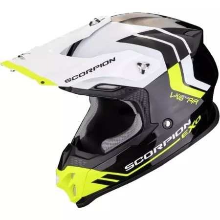 Casque Cross Scorpion VX-16 Evo Air Fusion Noir Jaune Fluo - Casque Cross SCORPION