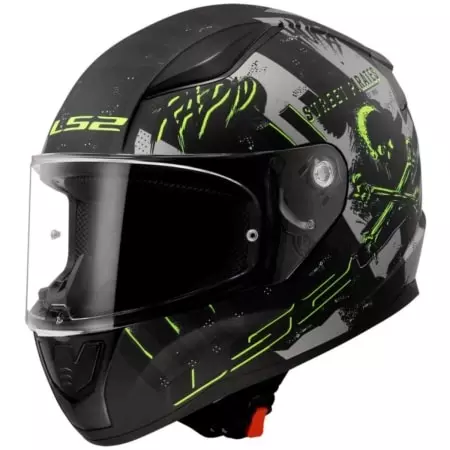 Casque LS2 FF353 Rapid II Pirates Titanium Noir Mat