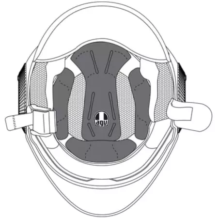 Coiffe AGV Orbyt Gris Noir