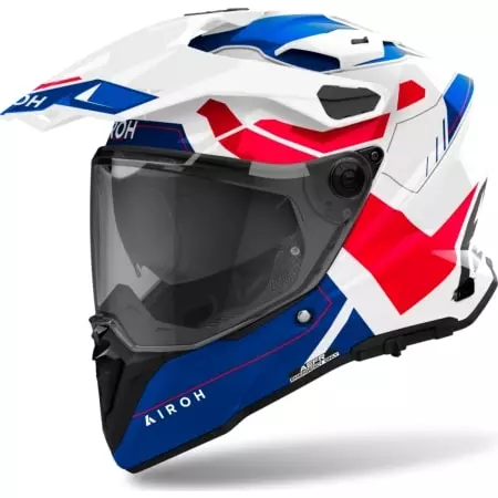 Casque Airoh Commander 2 Reveal Bleu Rouge Gloss