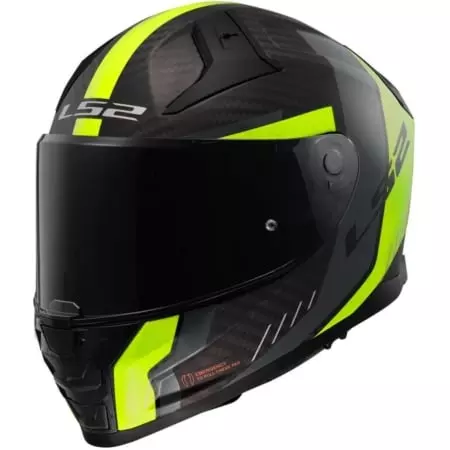 Casque LS2 FF811 Vector II Carbon Grid Noir Mat Jaune Fluo