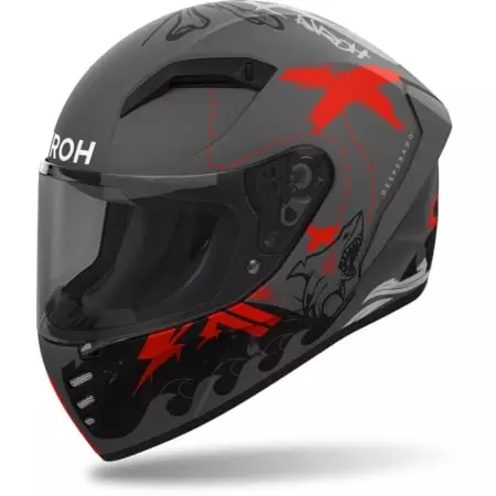 Casque Airoh Connor Desperado Gris Orange Mat