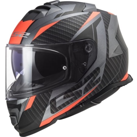 Casque LS2 FF800 Storm II Racer Mat Titanium Orange