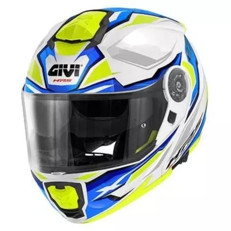 Casque Givi X27 Sector Blanc Bleu Jaune - Casque Modulable GIVI