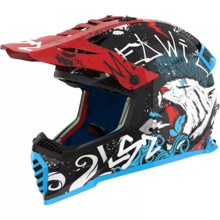 Casque Cross Enfant LS2 MX437 Fast Evo II Mini Starmaw Noir