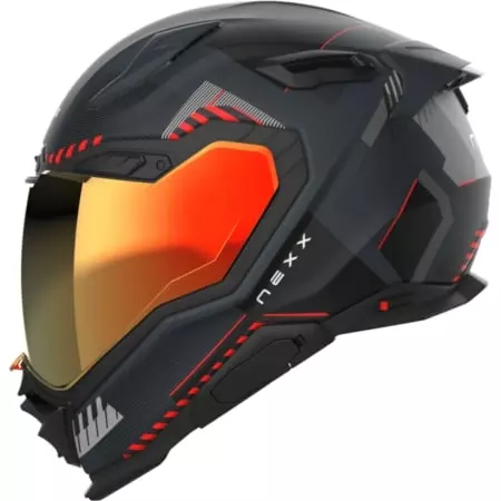Casque Nexx X.WST 3 Fluence Gris Rouge Mat