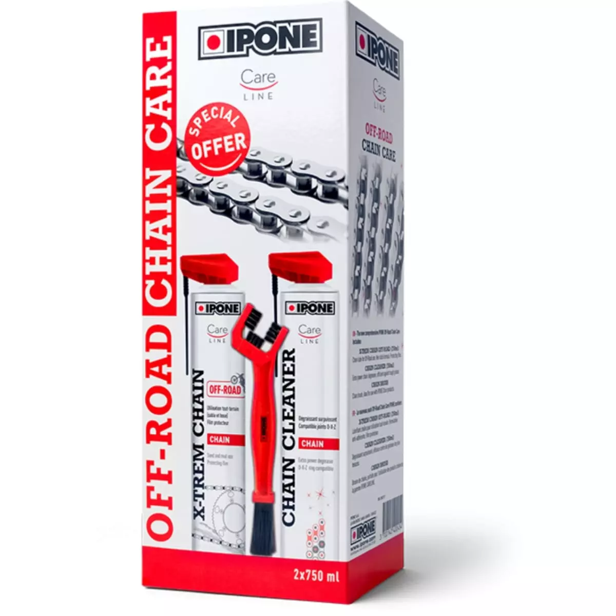 Pack Ipone Nettoyant Chaine Brosse Off Road