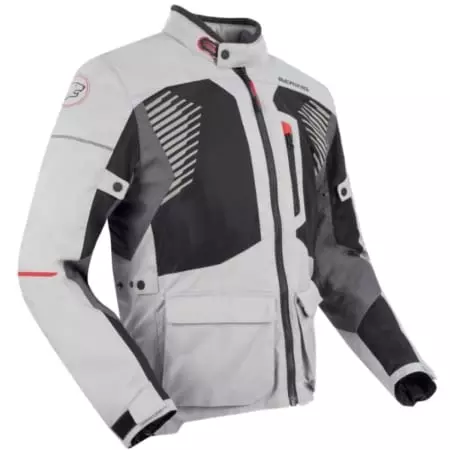 Veste Bering Bakundu Gris Noir Rouge