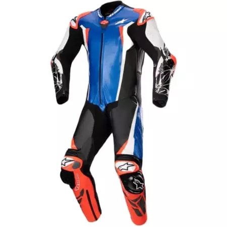 Combinaison Alpinestars Racing Absolute V2 Bleu Métallique Noir Blanc