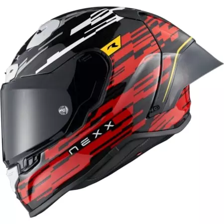 Casque Nexx X.R3R Glitch Racer Rouge Blanc