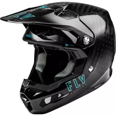 Casque Cross Fly Racing Formula Smart Carbon Solid Noir - Casque Cross FLY RACING