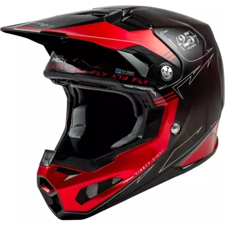 Casque Cross Fly Racing Formula Smart Carbon Legacy - Rouge Carbone Noir - Casque Cross FLY RACING
