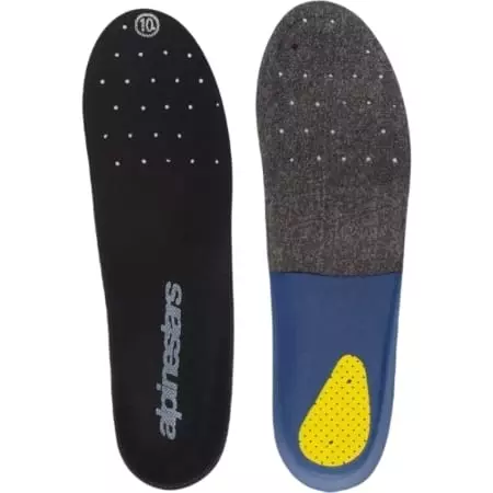 Semelles Alpinestars Pour Tech 10 Gris Anthracite Bleu Jaune Fluo