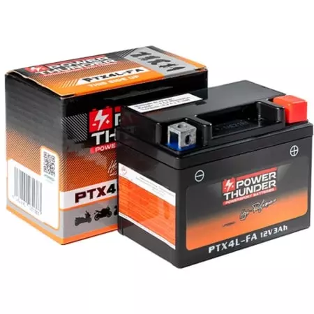 Batterie Power Thunder PTX4L-FA 12V 3Ah - Prête À L'emploi