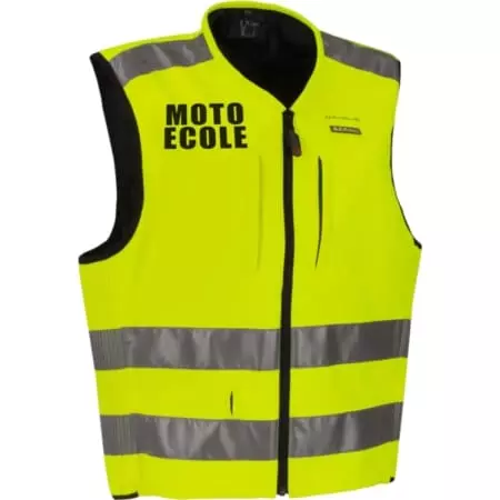 Gilet Airbag Bering C-Protect Air Haute Visibilité Moto Ecole Jaune Fluo