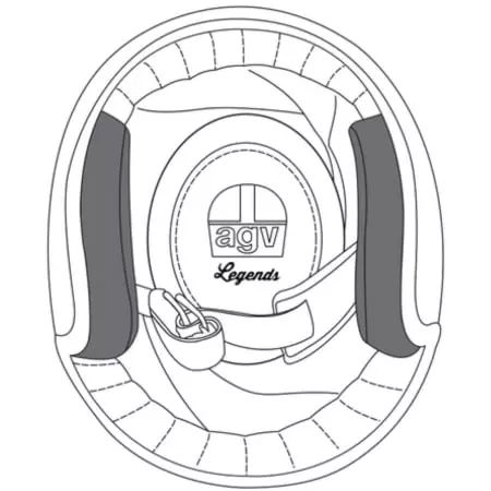 Mousses De Joues AGV X70 Standard Noir