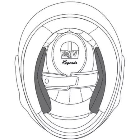 Mousses De Joues AGV X3000 Premium Noir
