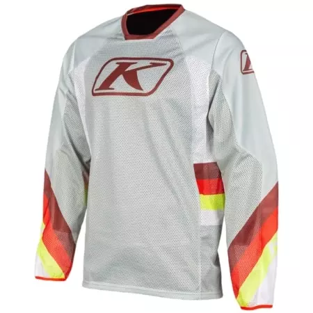 Maillot Cross Klim Mojave Gris Rouge Jaune Fluo - Equipement Cross KLIM