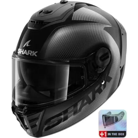 Casque Shark Spartan RS Carbon Skin Carbone Anthracite + Visière Fumé Foncé