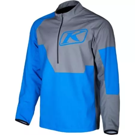 Pull Cross Klim Revolt 1/4 Zip Bleu Gris - Equipement Cross KLIM