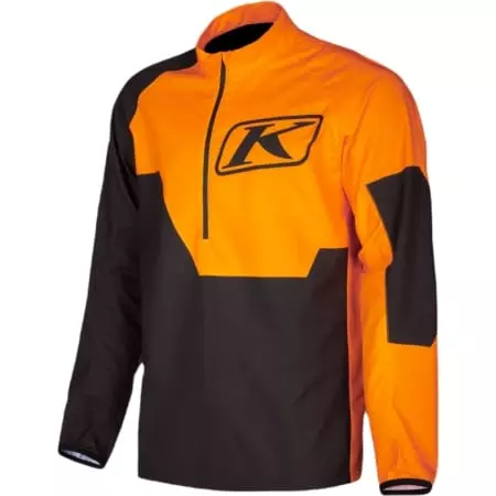 Pull Cross Klim Revolt 1/4 Zip Noir Orange - Equipement Cross KLIM
