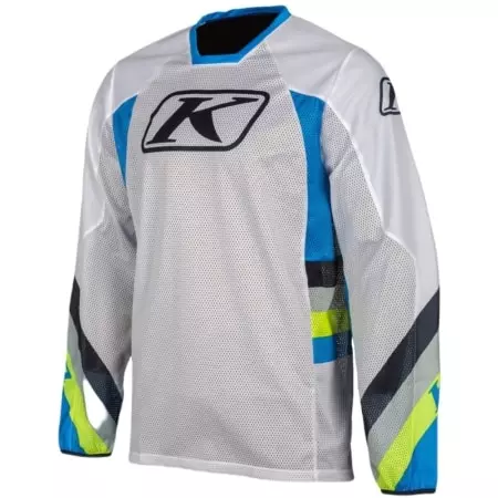 Maillot Cross Klim Mojave Gris Bleu Jaune Fluo - Equipement Cross KLIM