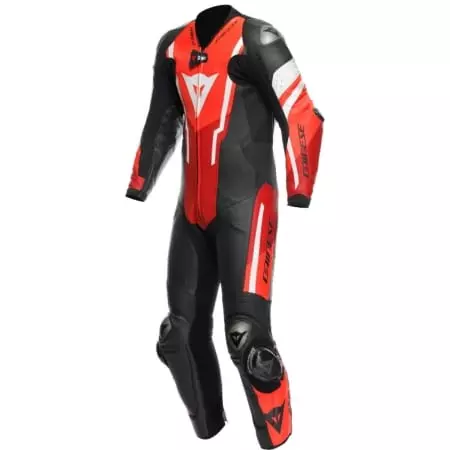 Combinaison 1 Pièce Dainese Misano 3 D-AIR® Noir Rouge Fluo