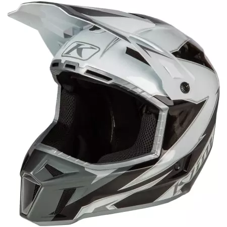 Casque Cross Klim Carbon F3 Gris Blanc - Casque Cross KLIM