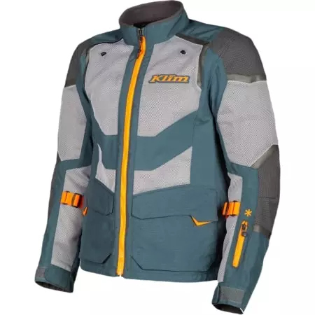 Veste Klim Adventure Baja S4 Bleu Pétrole Gris Orange - Blouson Moto KLIM