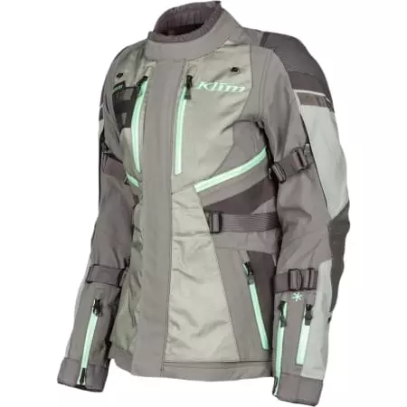 Veste Femme Klim Artemis Gore-Tex Gris Clair Vert Fluo - Blousons et Vestes Moto Femme KLIM