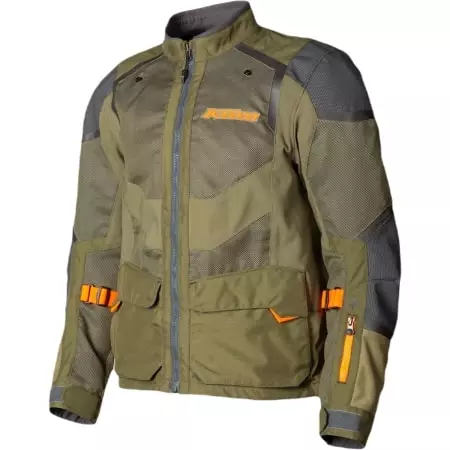 Veste Klim Adventure Baja S4 Kaki Gris Orange - Blouson Moto KLIM