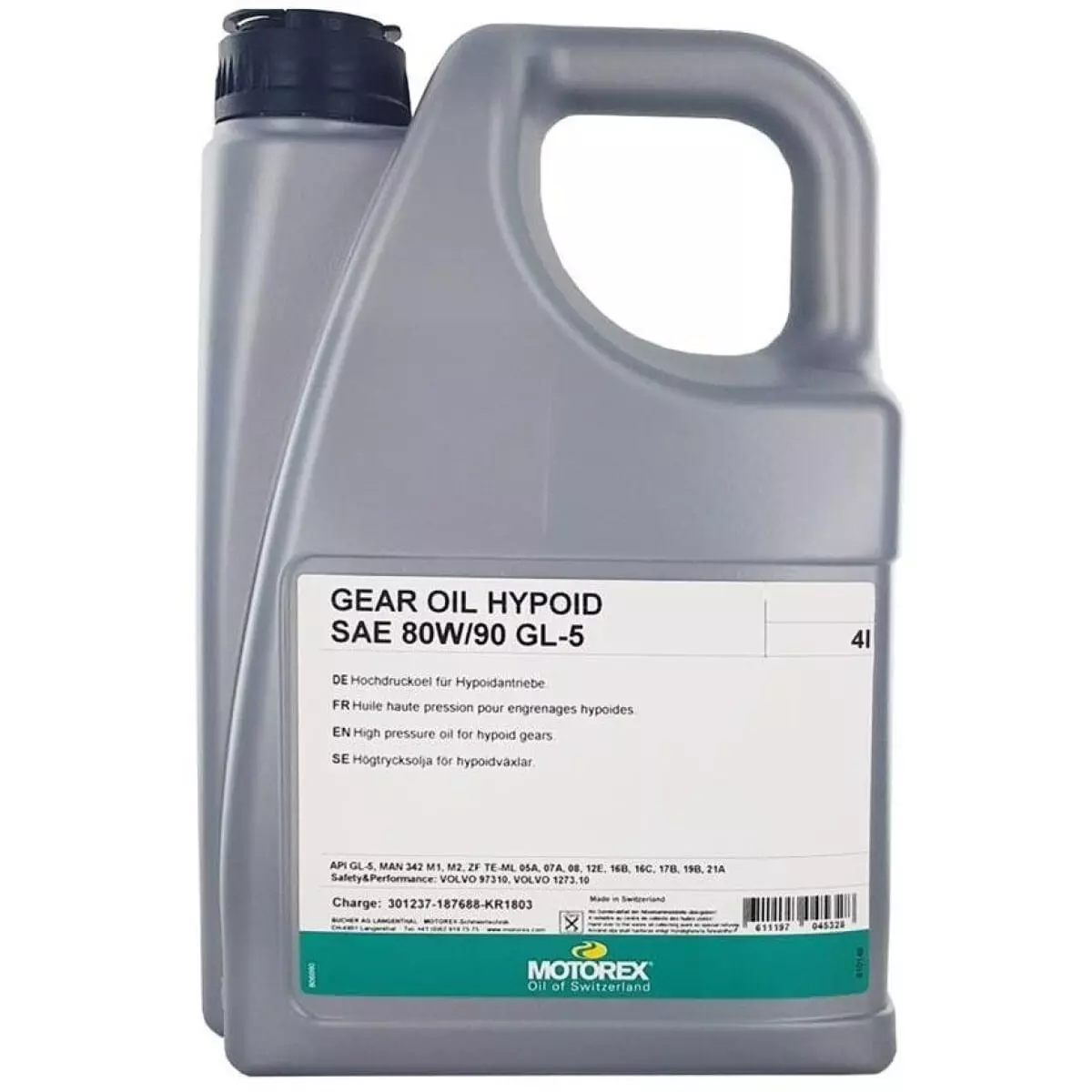 Huile De Transmission Motorex Hypoid 80W90 - 4 Litres