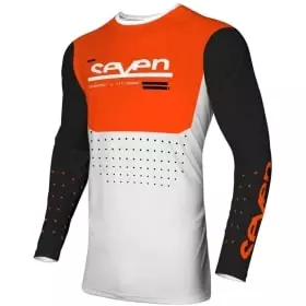 Maillot Cross Seven Vox Aperture Blanc Orange