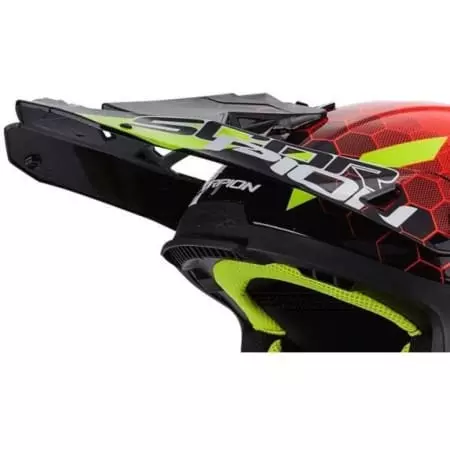Casquette De Casque Cross Scorpion Vx 21 Air Xagon Rouge Fluo Noir