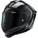 Casque Alpinestars Supertech R10 Solid Noir Carbon Mat Brillant