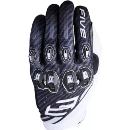 Gants Five Stunt Evo2 Fiber Noir Blanc