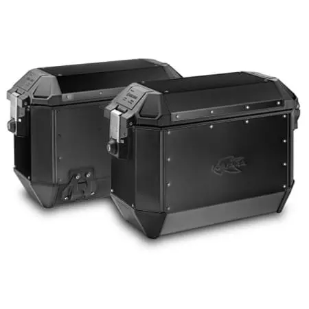 Paire De Valises Latérales Kappa KMS36 K'Mission 36L En Aluminium Noir