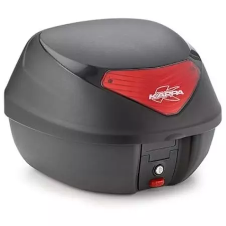 Top Case Kappa K29 29L Noir Gaufré Catadioptre Rouge