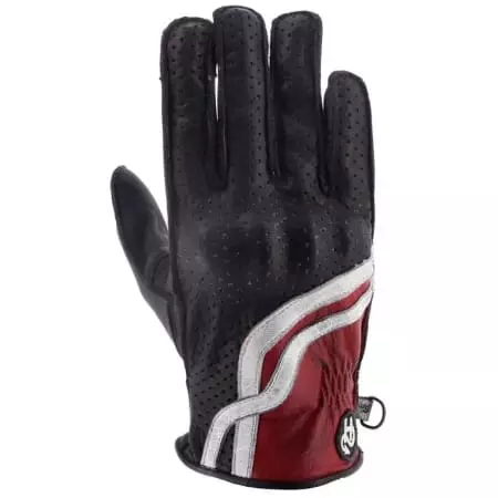 Gants Femme Helstons Virage Noir Bordeaux Blanc
