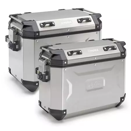 Paire de Valises Latérales Kappa K'Force 48L et 37L en Aluminium