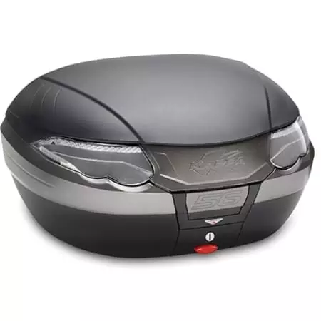 Top Case Kappa K56 55-56L Noir Gaufré Catadioptres Fumés