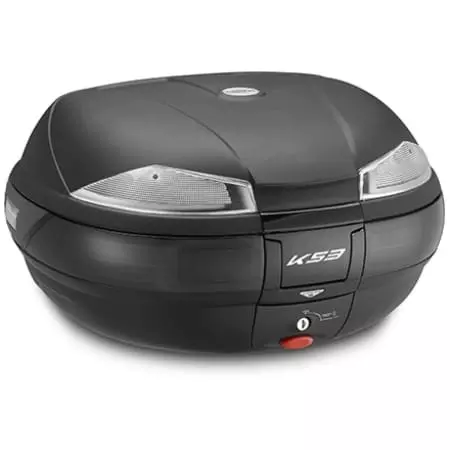 Top Case Kappa K53 53L Noir Gaufré Catadioptres Transparents